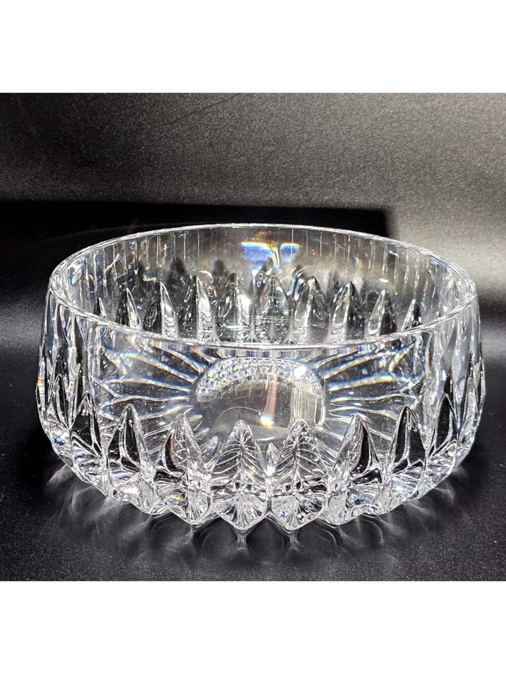 Gorham Althea Serving Bowl 7.5" lead crystal vintage luxury servingware 1980s